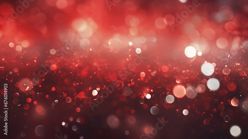 Abstract de-focused blurred bokeh background red garnet color. Winter background. New Year and Christmas concept