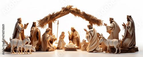 Image figures for the Christmas Nativity Portal isolated on a white background.