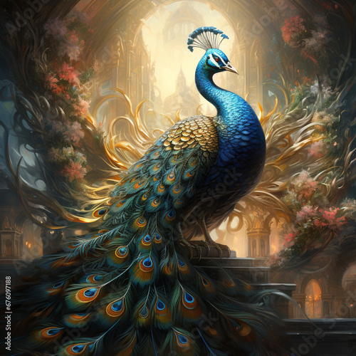 peacock deification version, grandeur, high quality