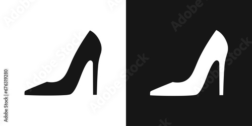 Stiletto heels vector icon. Women's shoes, stiletto shoes sign