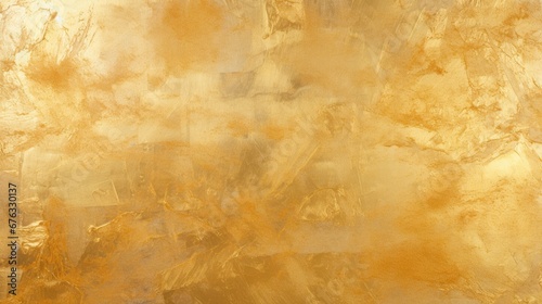 Gold paint on wall texture abstract background