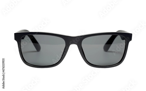Charming Matte Black Sunglasses Isolated on Transparent Background PNG.