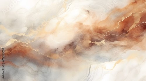 Elegant marble, stone surface texture. Watercolor, ink vector background with white, brown, grey, beige. marble texture. generative AI.