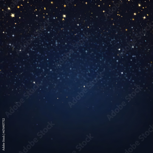 sky stars starry night dark blue background with starlight sparkles twinkling and blinking in universe banner