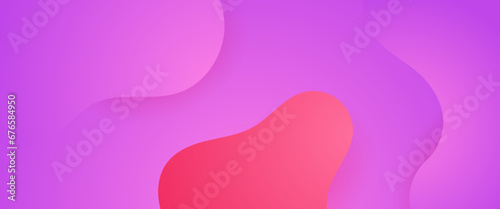 Pink and purple violet minimalist simple banner with shapes