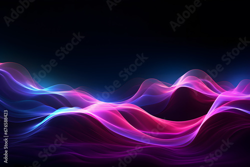 Big neon speaking sound sine wave background