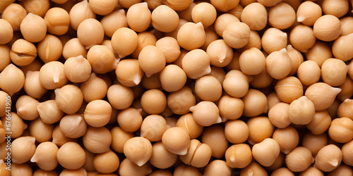 Macro top view of chickpeas with healthy nutrition and texture ,Chickpeas grain texture, Scattered chickpea seeds vegan protein source nutrient dense meal with generative ai 
