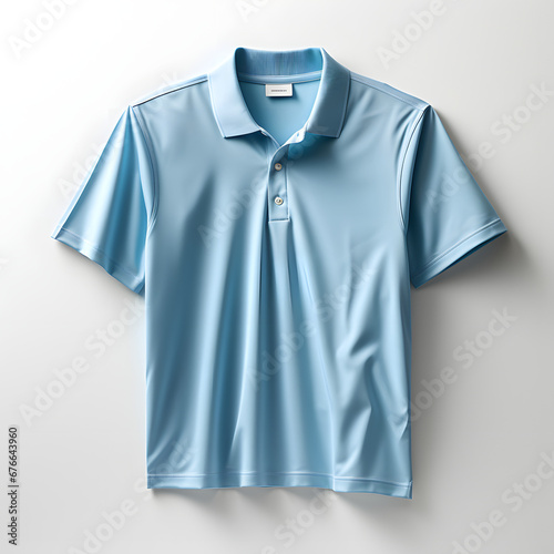  blue Polo shirt isolated on white