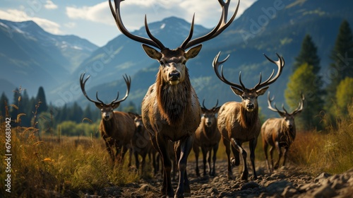 Elk Herd Valley Adjacent Jackson Wyoming, Desktop Wallpaper Backgrounds, Background HD For Designer