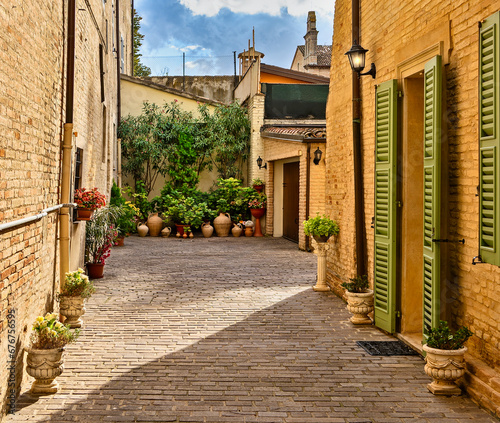 street in the old town of fano