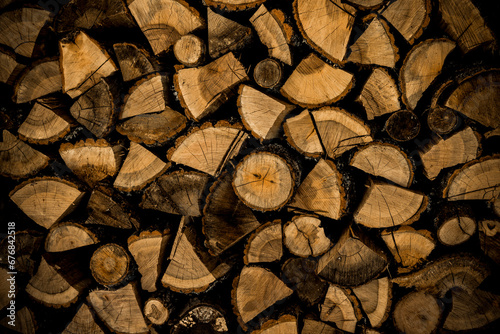 Brennholzscheite aus Eichenholz