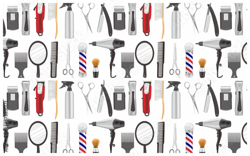Barbershop Item Pattern Background