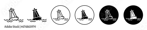 Buoy vector icon illustration set