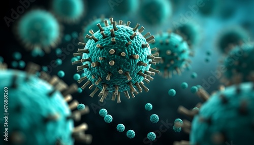 Influenza background with flu covid 19 virus cell conceptual image of coronavirus covid 19 outbreak