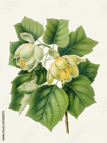 Tulip tree Flower Illustration