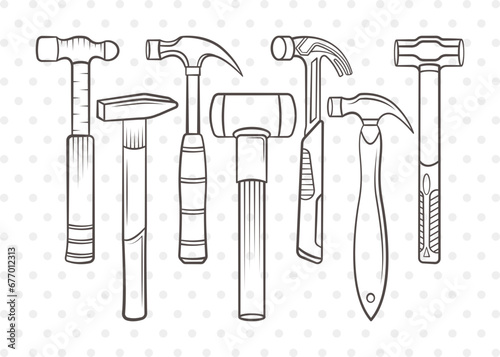 Hammer Clipart SVG Cut File | Claw Hammer Svg | Thor Hammer Svg | Hammer Tool Svg | Hammer Black Svg | Hand Tool Svg | Hammer Svg Bundle
