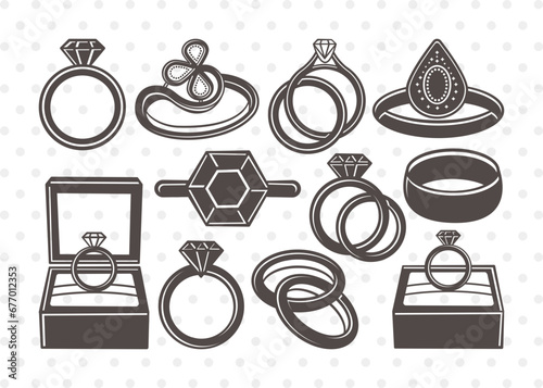 Engagement Ring Clipart SVG Cut File | Diamond Ring Svg | Wedding Ring Svg | Ring Svg | Diamond Wedding Ring Svg | Gold Ring Svg | Engagement Ring Svg Bundle