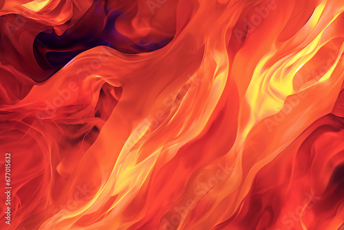 Abstract Background with Swirling Red Flames-Generative AI