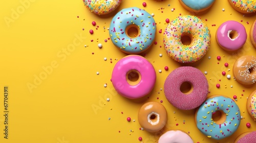 Different donuts for advertising