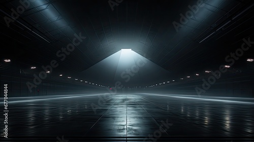 futuristic modern hangar