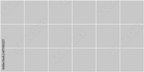 Seamless texture pattern of white tile floor or wall. Look new clean surface in top view for background. Decorative finishing material in bathroom, kitchen or laundry room. Vector illustration design.