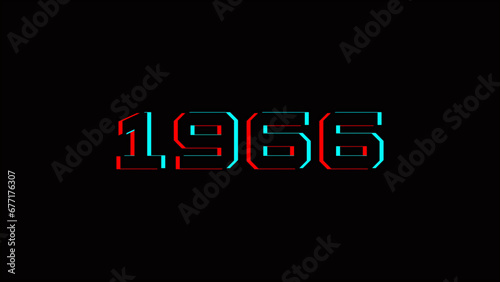 1966 New Year Creative Design Concept - 3D Rendered Image