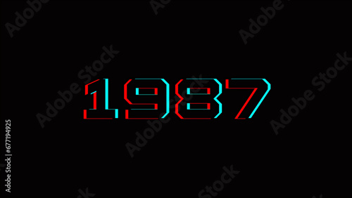 1987 New Year Creative Design Concept - 3D Rendered Image