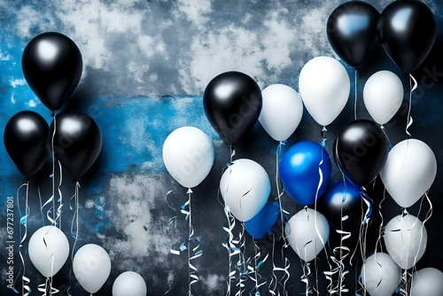 balloons decoration with text copy spa ce in the middle abstract background 