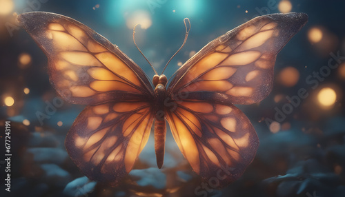 fantasy butterfly with otherworldly features ai generation