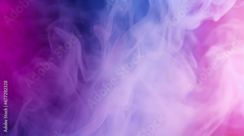 Neon smoke texture. purple pink blue color gradient fog cloud abstract art