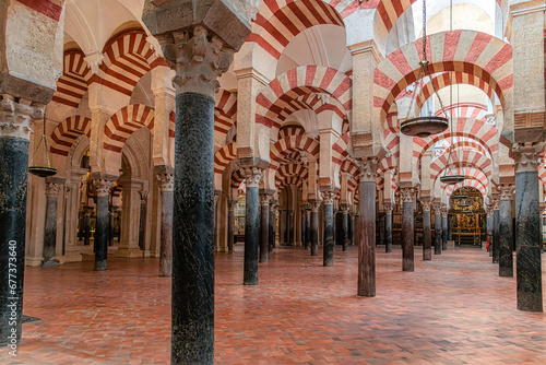 Interior of The Cathedral and former Great Mosque, Andalusia, Cordoba, Spain