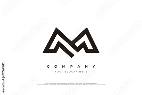 Initial Letter M Logo Design Vector