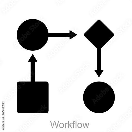 Workflow and implementation icon concept