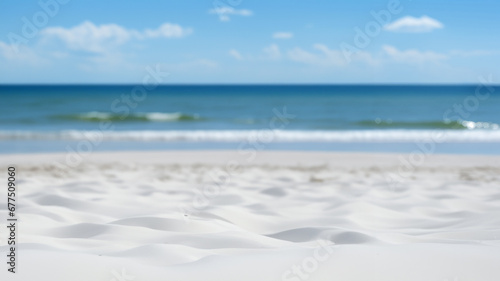 Vacation, summer, beach background panorama of a beautiful white sandy beach and turquoise water