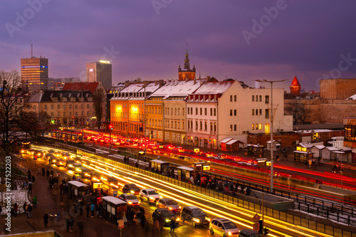 2022-12-10. evening view of the city of Gdansk Poland