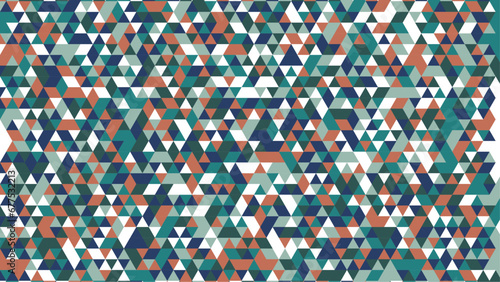 Colorful colourful modern minimalist mid century neo geometric mosaic triangle bauhaus style memphis seamless pattern abstract vector illustration