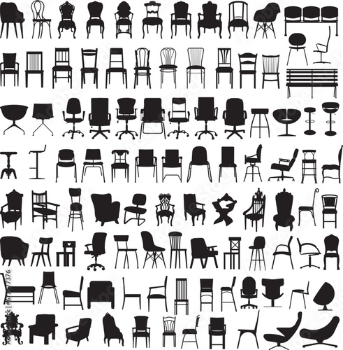 Chair Silhouettes Set