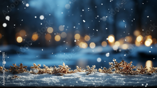 christmas tree in snow HD 8K wallpaper Stock Photographic Image 
