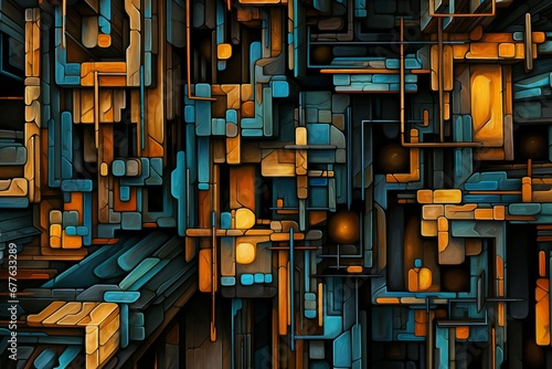 Abstract background with some cubic elements in it