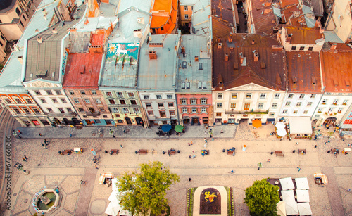 Lviv panoramic aerial