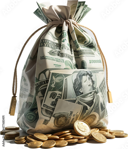 money bag with money