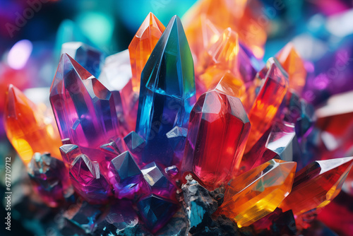bright colored crystals