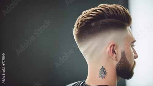 Man with neck tattoo
