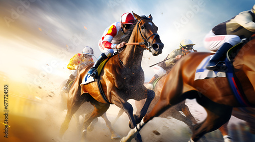 horse and rider, Captivating Snapshots from the Racetrack,AI Generative 