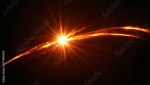 Overlay, flare light transition, effects sunlight, lens flare, light leaks. High-quality stock image of warm sun rays light effects, overlays or Goldenrod Yellow flare isolated on black 
