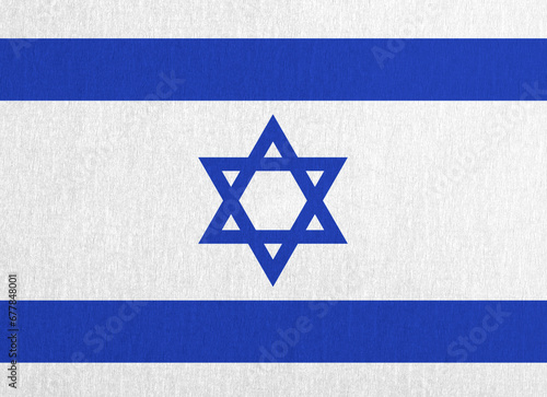 Flag of Israel printed on white crepe paper