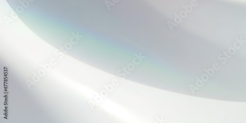 Close-up half-white and half-grey wavy texture with rainbow gradient reflection of green, blue and purple colors, generative AI background