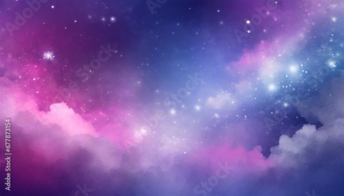 abstract starlight and pink and purple and blue clouds stardust blink background presentation star concept magazine powerpoint website marketing