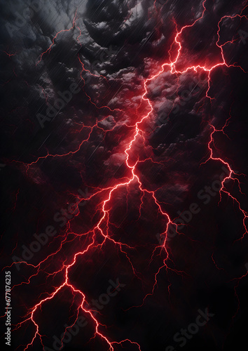 Red thunder lightning pattern, background shape