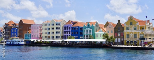 Colourful Dutch Colonial Architecture in Willemstad Curacao